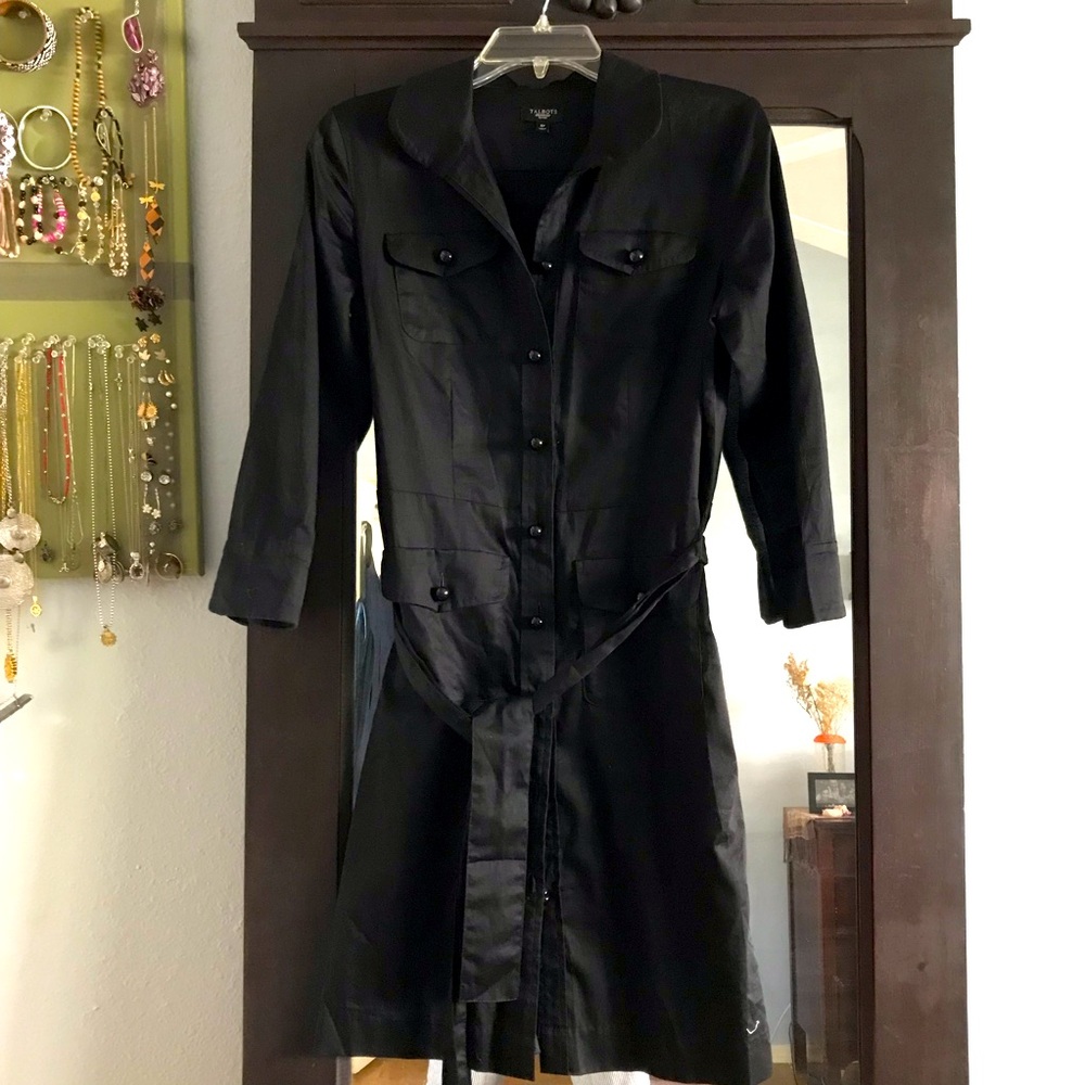 Talbots Button Up Collared Shirt Dress; 6P